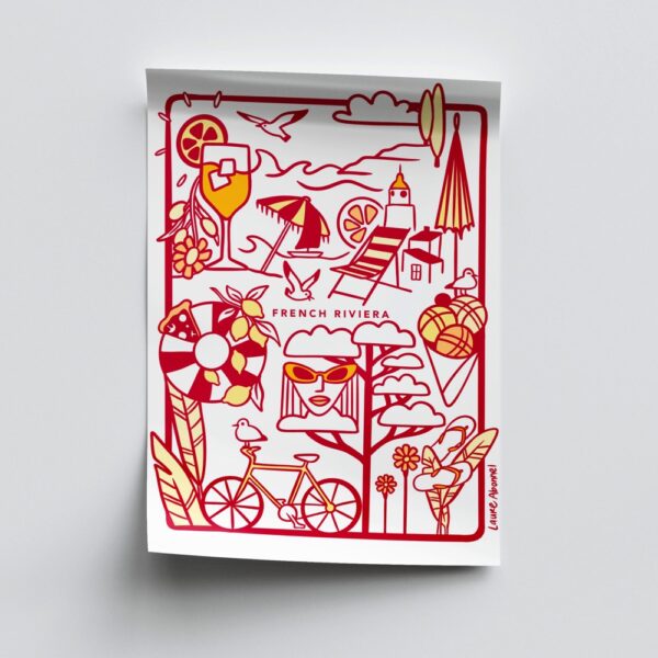 Affiche - côte d'Azur - Laure Abonnel